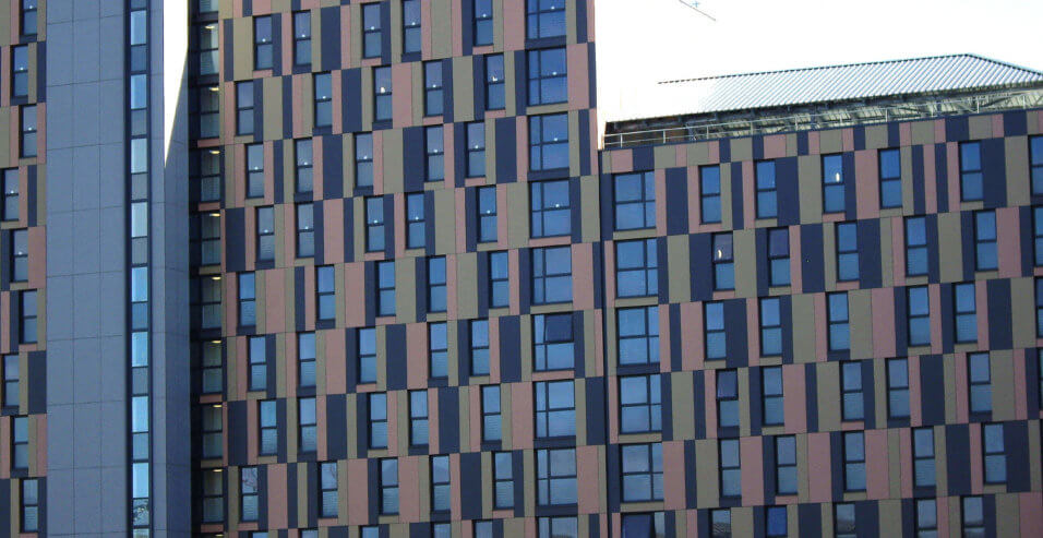 External view of the buildings