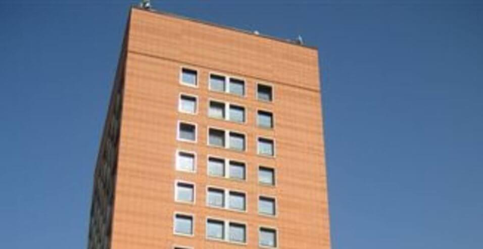 side view of tower block