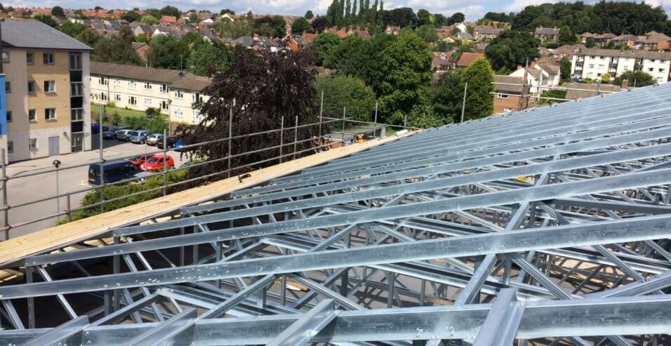 Steel construction of roof