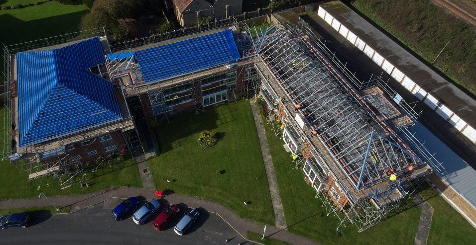 Sutton Place construction aerial