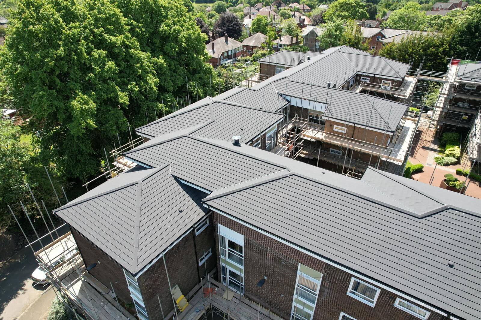 completed roof construction