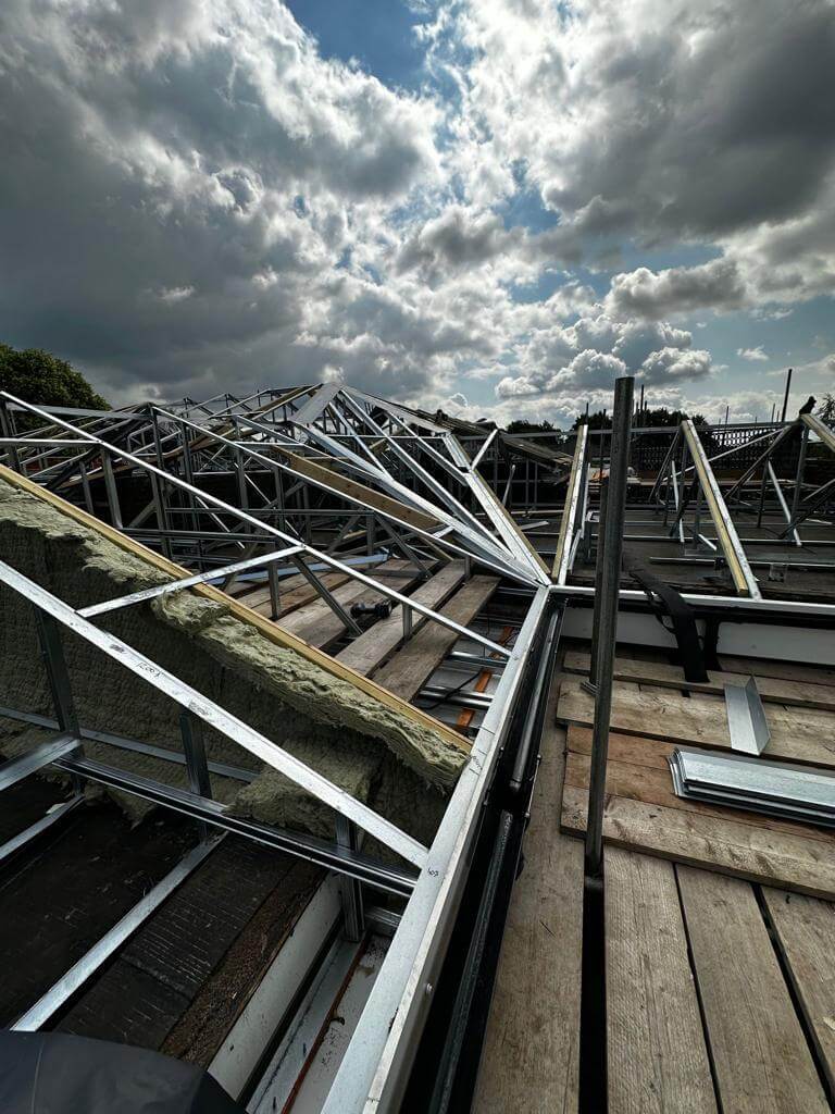 roof undergoing construction