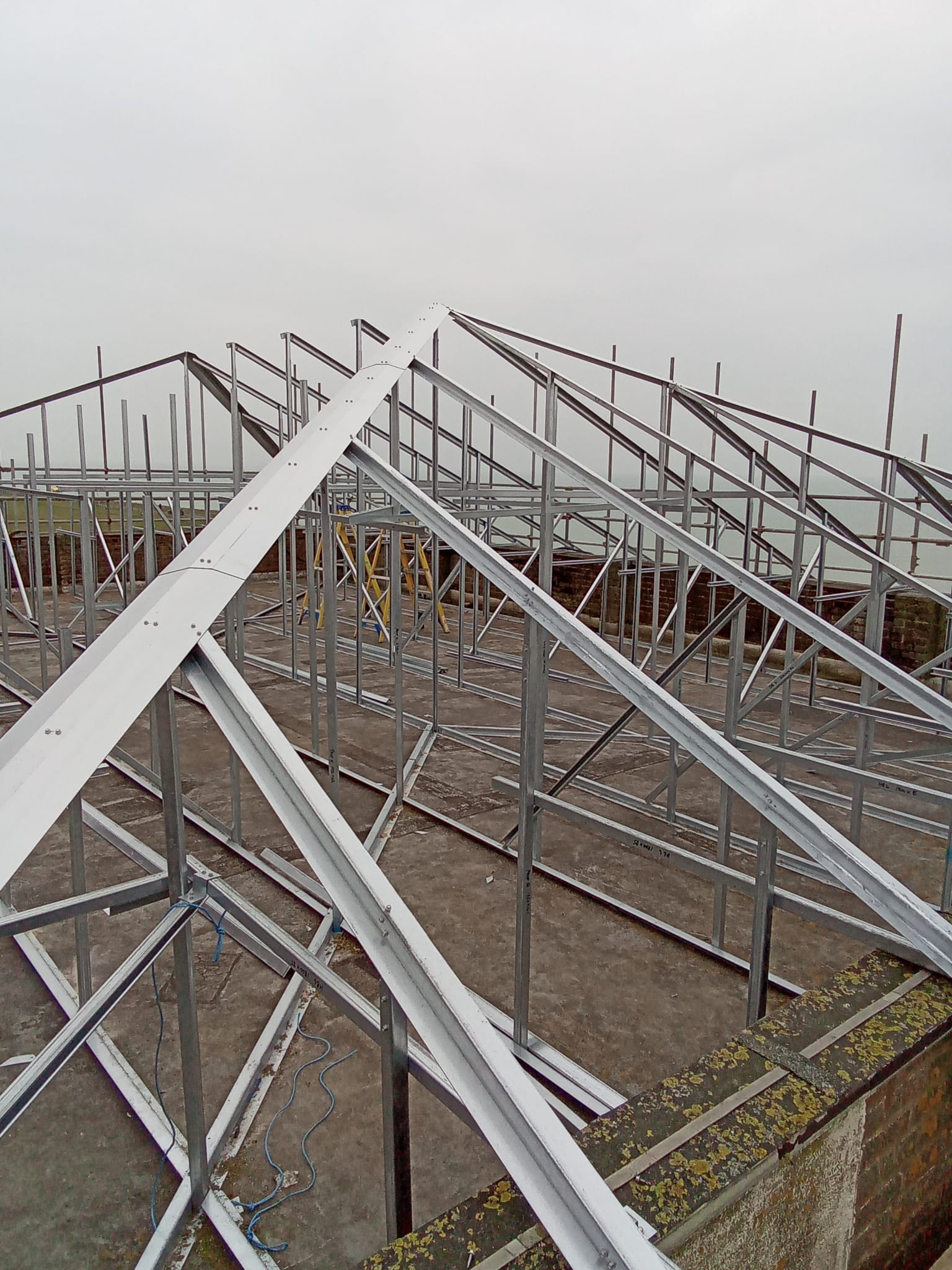 Cobham Towers roof construction